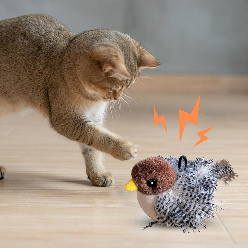 لعبة قطط تفاعلية Flappy Bird مع نعناع قطط وصافرة لتمارين القطط المنزلية - Image 4